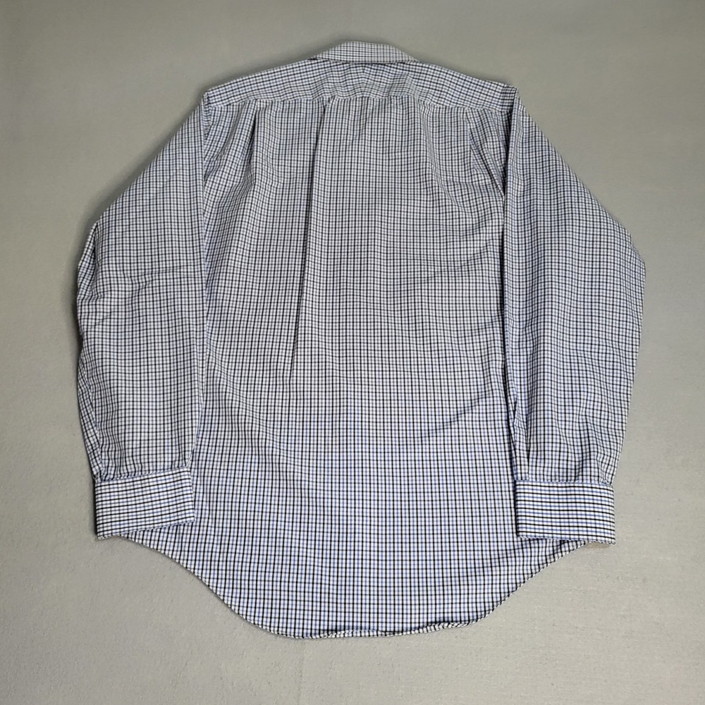 Lands End Checked Long Sleeve Button Down Casual Shirt Men's 15 1/2 (34-35) - Picture 5 of 9
